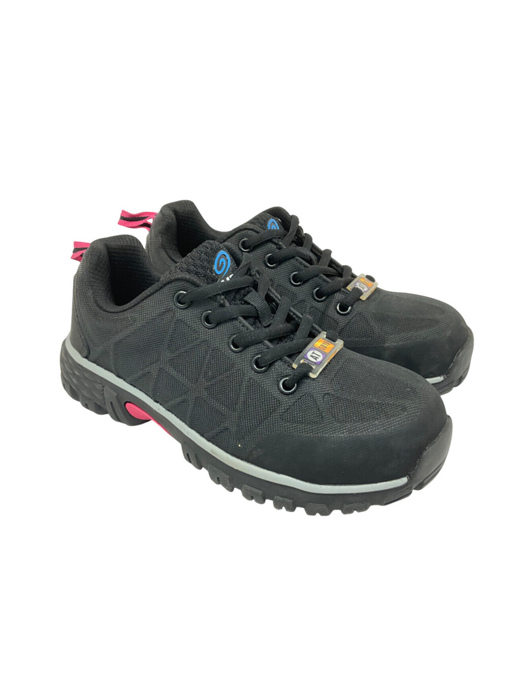 Nautilus Women's Lace-Up Sparks Alum. Toe Safety Work Shoes N2050 Black Size 5M